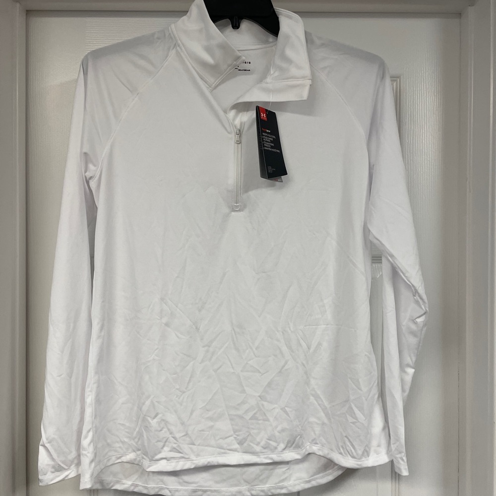 NWT Under Armour White Quarter-Zip Pullover